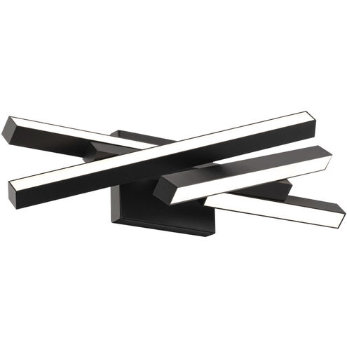 Parallax 4 Light 20 inch Black Bath Vanity Light Wall Light in 3000K
