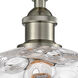 Ballston Athens Water Glass LED 12 inch Brushed Satin Nickel Semi-Flush Mount Ceiling Light