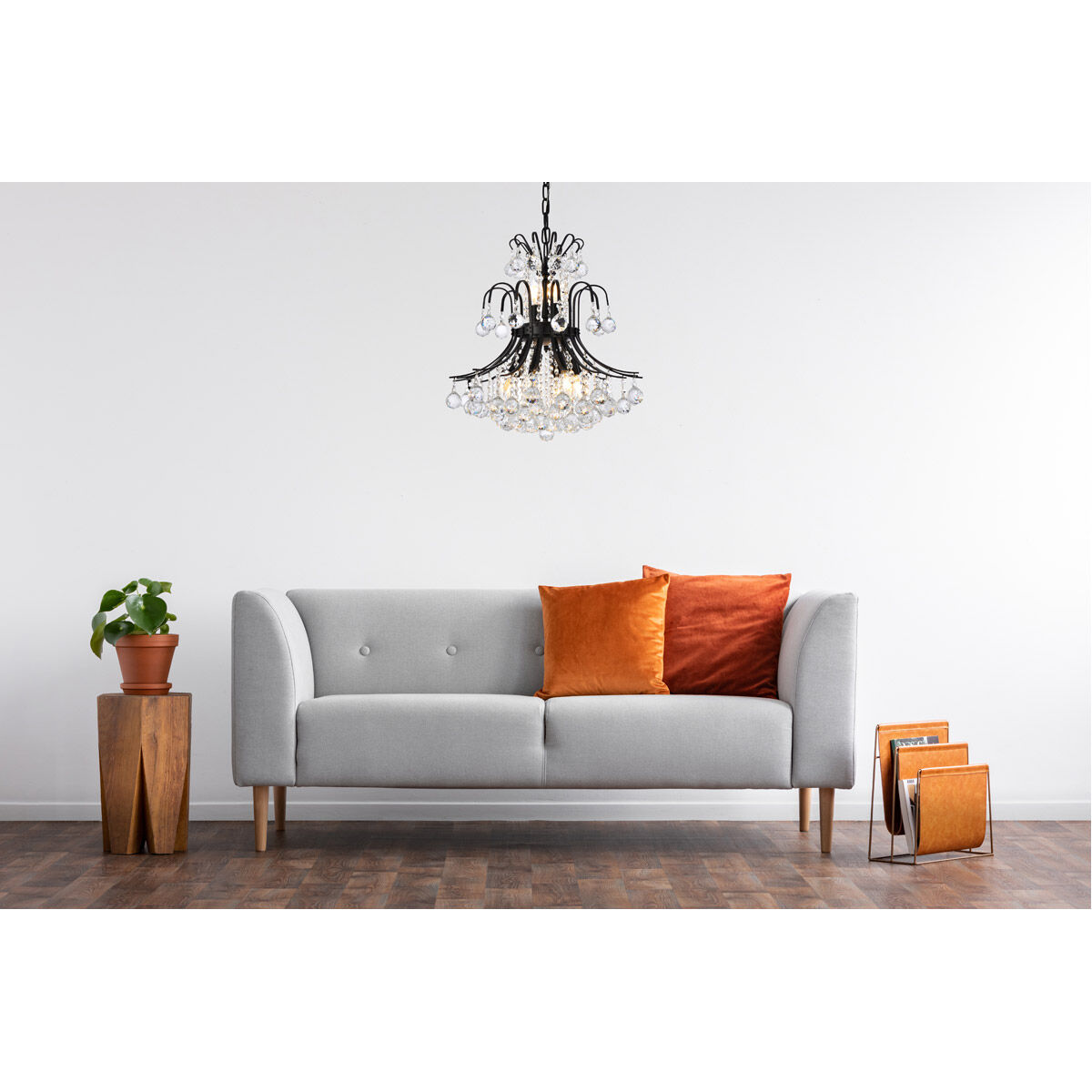 Toureg 10 Light 19 inch Black and Clear Pendant Ceiling Light