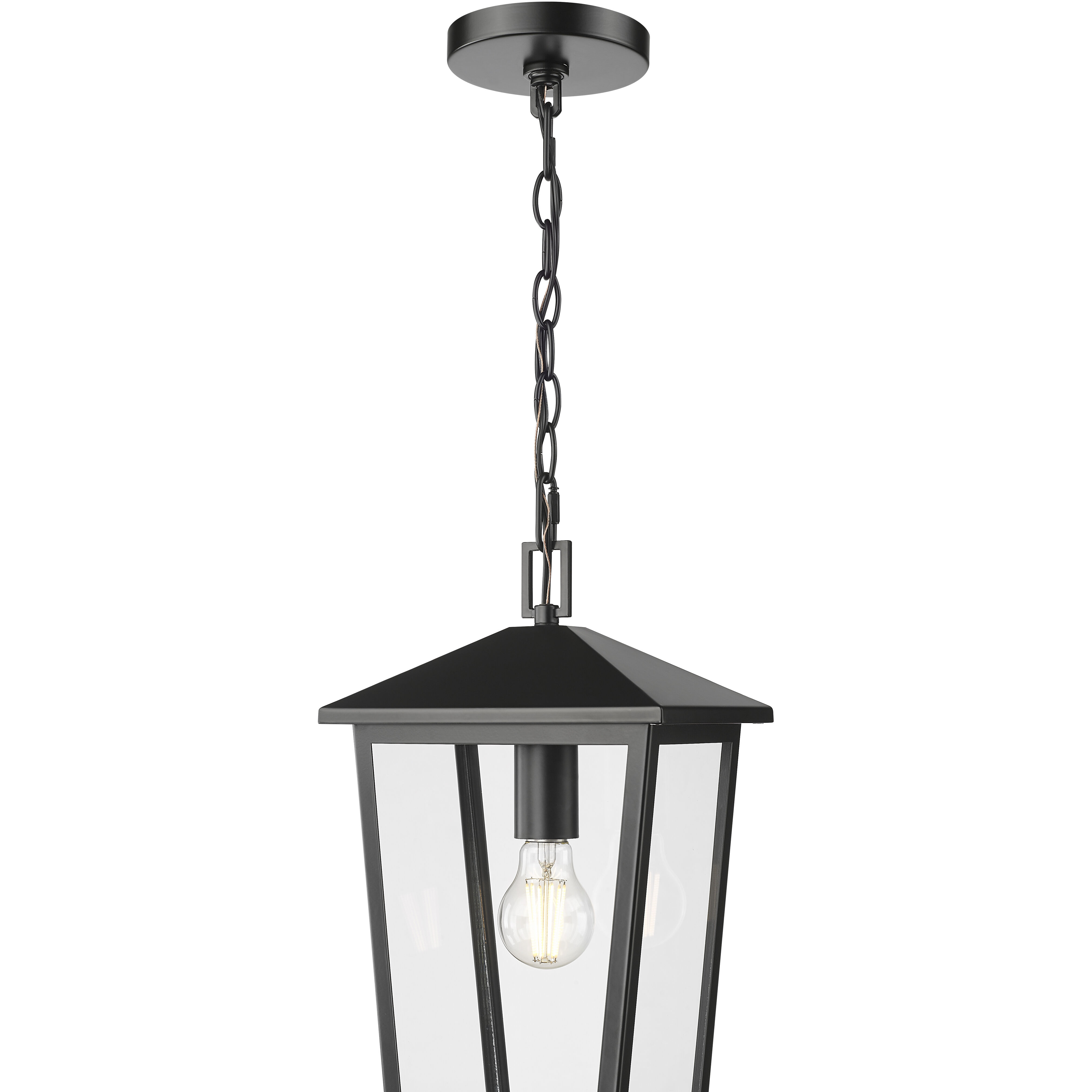 Munger 1 Light 9.25 inch Powder Coated Black Outdoor Hanging Pendant