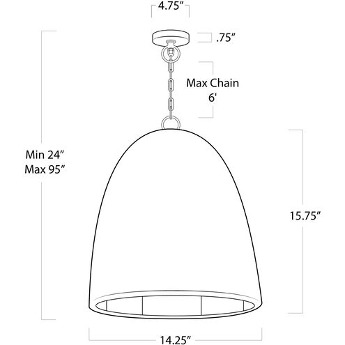 Coastal Living Beehive 1 Light 14.25 inch Natural Outdoor Pendant, Small