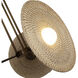 Harbour Pendant Ceiling Light in Vintage Brass, Natural Rattan Shade