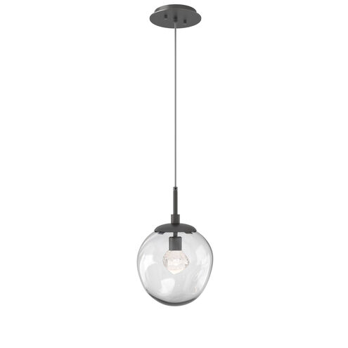 Aster LED LED 10 inch Graphite Pendant Ceiling Light in 3000K LED, Zircon Inner - Clear Outer