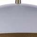 Sculptural Statement LED 31.25 inch Matte White/Matte Gold Pendant Ceiling Light in Matte White and Matte Gold