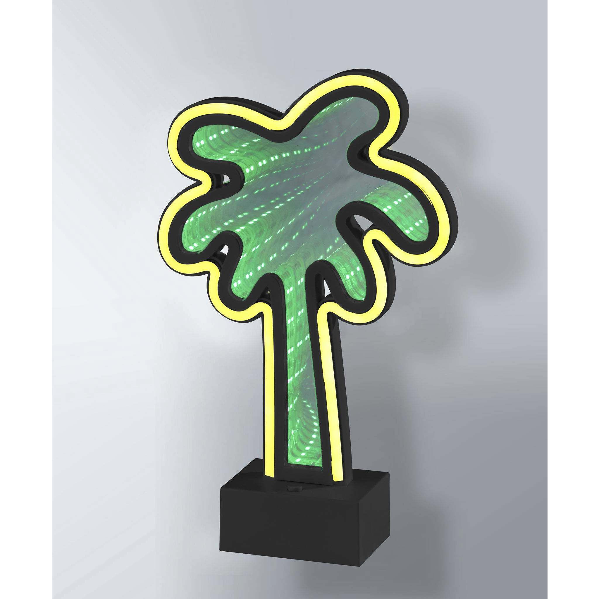 Infinity Neon 10.5 inch 1 watt Black Table/Wall Lamp Portable Light, Palm Tree, Simplee Adesso