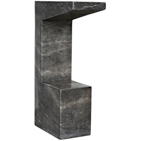 Aero 30 X 17.5 inch Black Marble Side Table