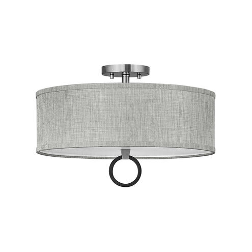 Galerie Link 3 Light 18 inch Brushed Nickel Semi-Flush Mount Ceiling Light