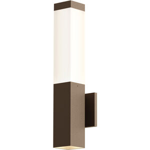 Square Column LED 20 inch Textured Bronze Indoor-Outdoor Sconce