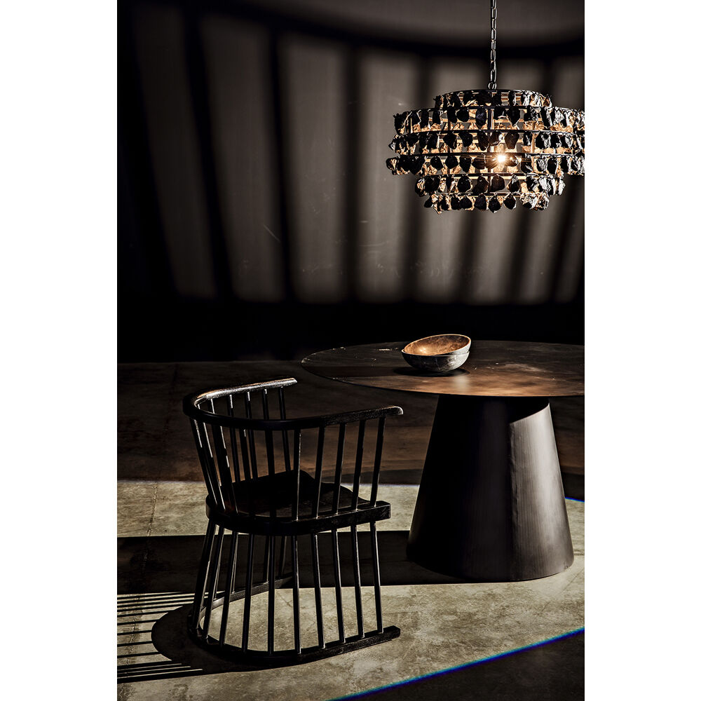 Vesuvius 59 X 59 inch Matte Black Dining Table