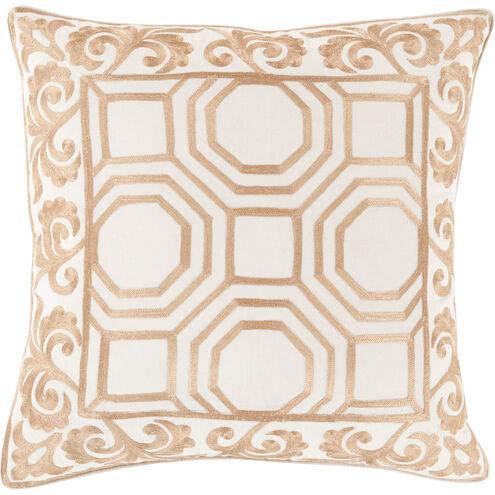 Bel Ami 18 inch Metallic - Champagne, Beige Pillow Kit