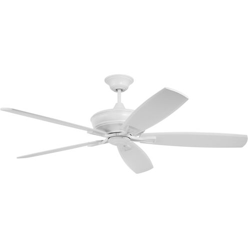 Santori 60 inch Matte White with White Blades Ceiling Fan (Blades Included)