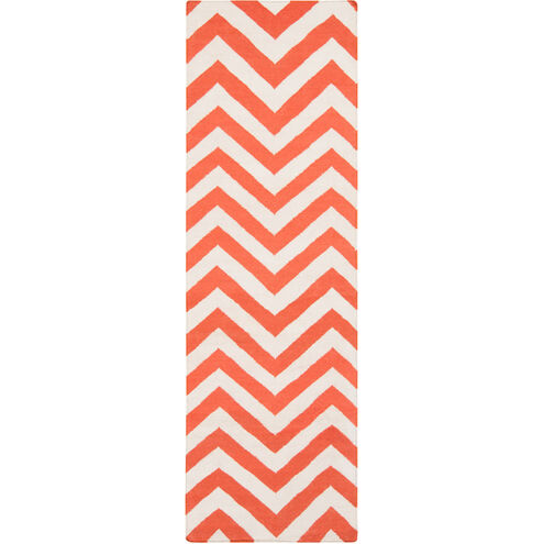 Frontier 96 X 30 inch Burnt Orange, Cream Rug
