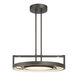 Tribeca LED 20 inch Smoked Iron And Soft Brass Semi Flush And Pendant Ceiling Light