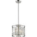 Mersesse 3 Light 11.5 inch Brushed Nickel Pendant Ceiling Light in 6.2, Clear Crystal