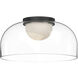 Cedar LED 12 inch Black/Clear Flush Mount Ceiling Light