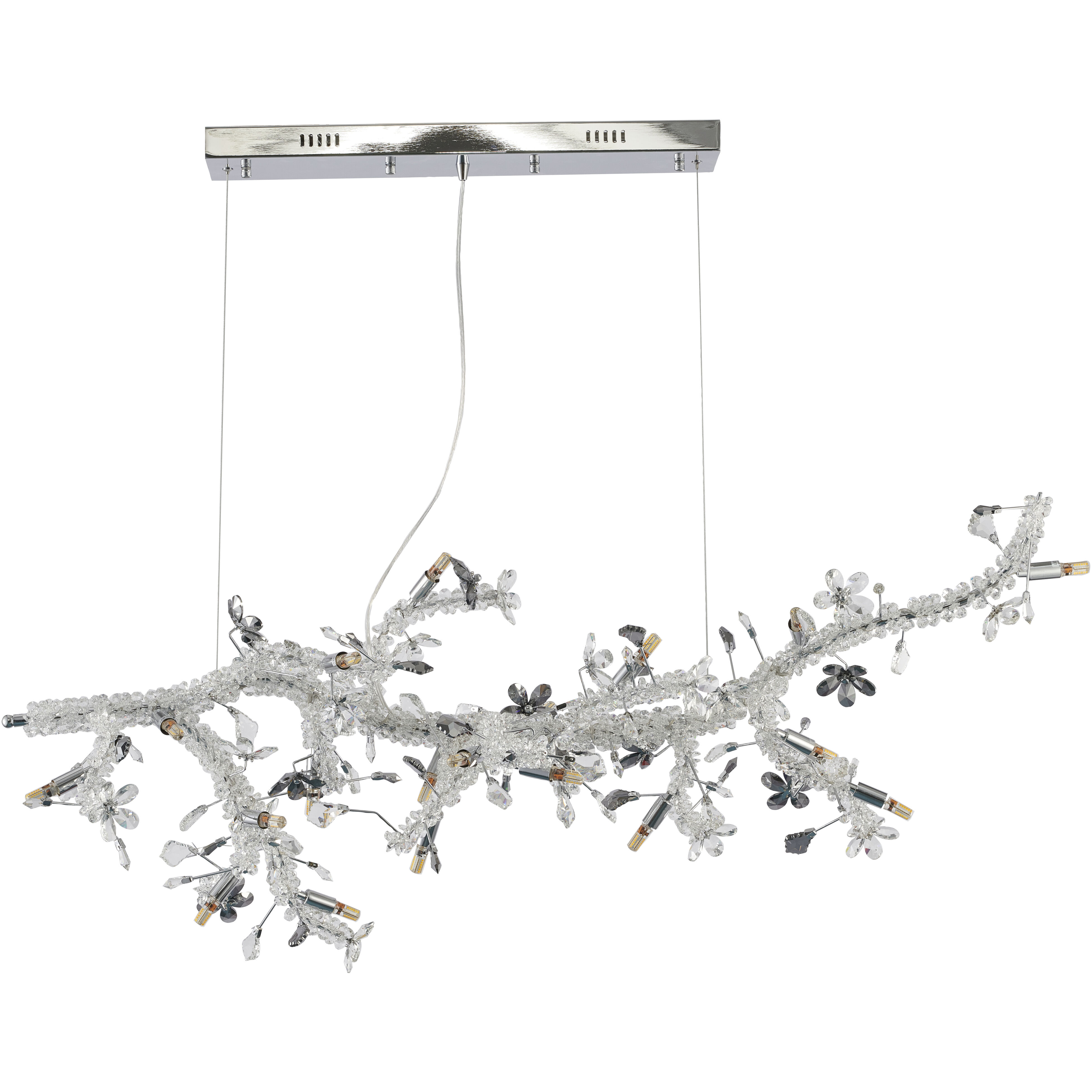 Canada 20 Light 16 inch Chrome Chandelier Ceiling Light