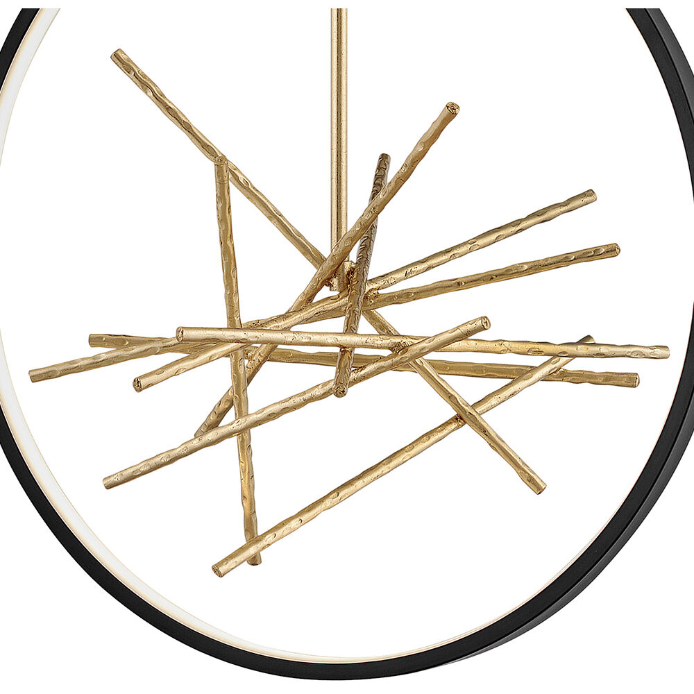 Styx LED 18 inch Black Chandelier Ceiling Light