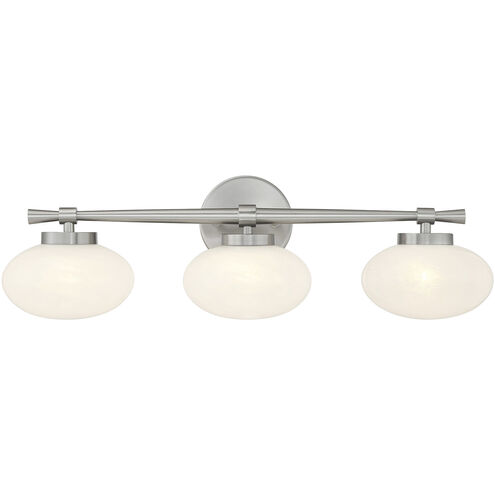Barrow 3 Light 25 inch Satin Nickel Bathroom Vanity Light Wall Light