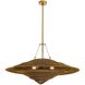 Lexa 3 Light 40 inch Vintage Brass Pendant Ceiling Light