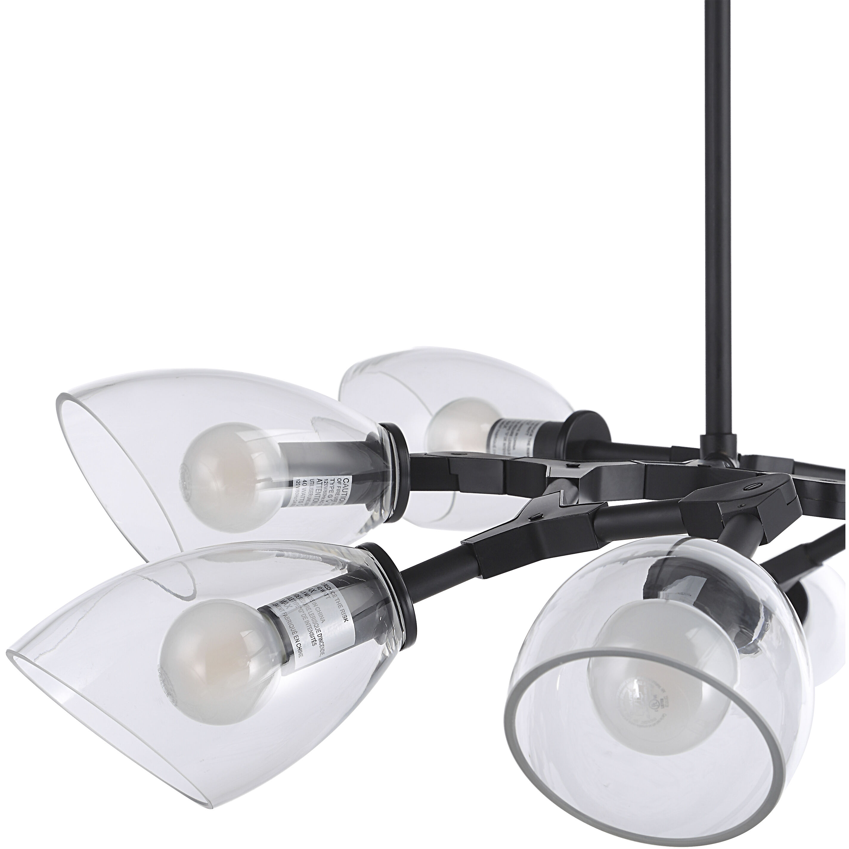 Camino LED 54 inch Matte Black Chandelier Ceiling Light