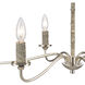 Abaca 6 Light 32 inch Polished Nickel Chandelier Ceiling Light