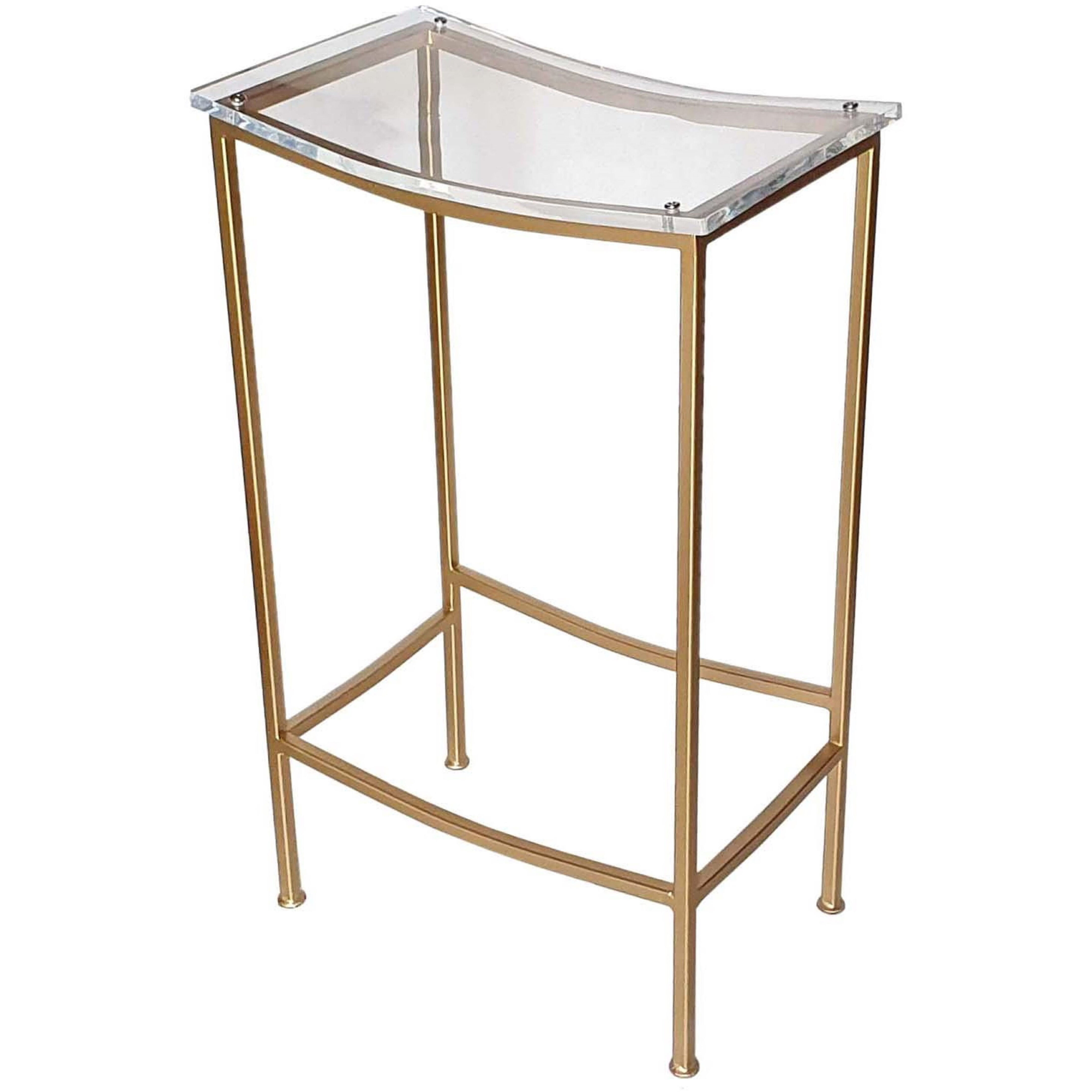 Acrylic 30.3 inch Gold and Clear Counter Stool