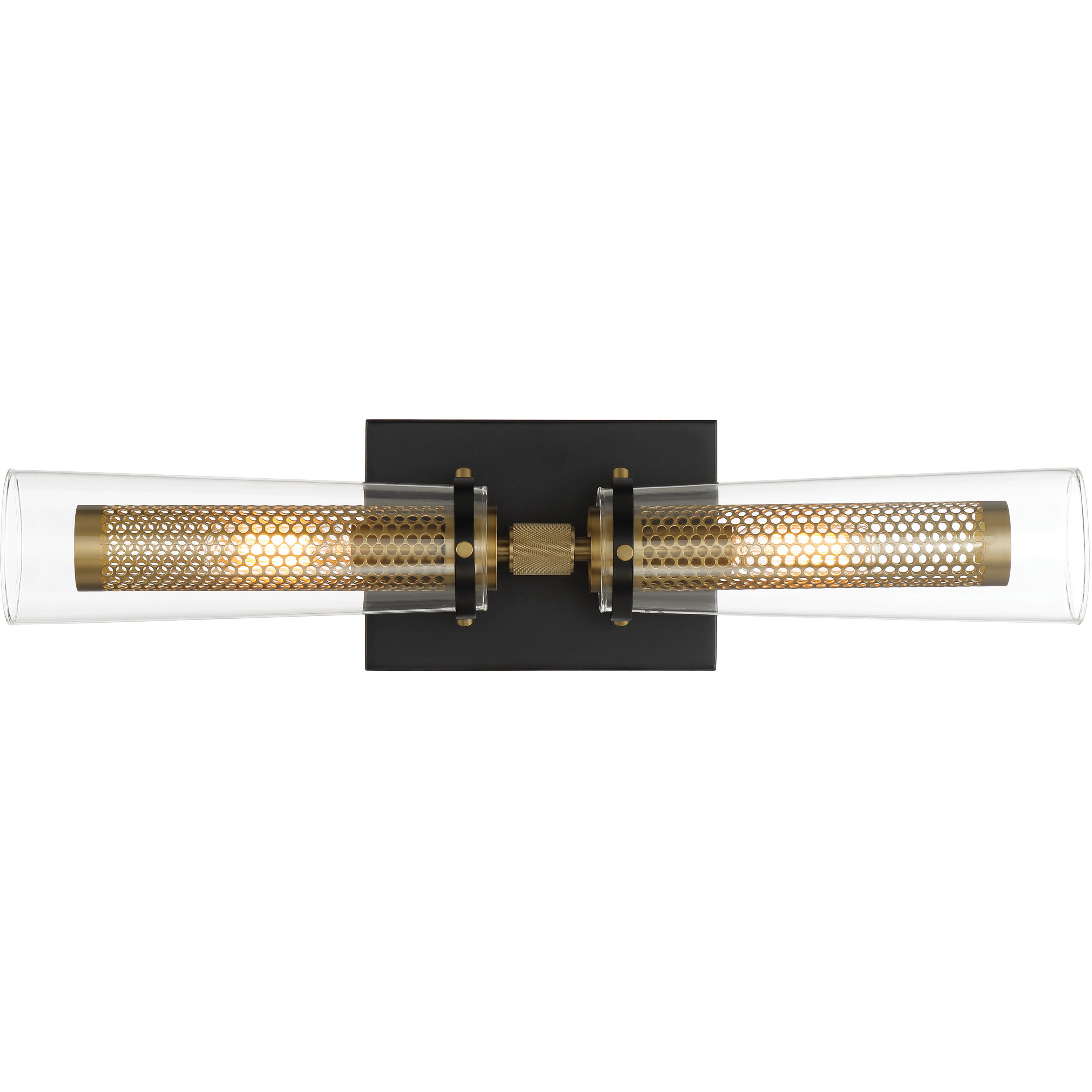 Emmerham 2 Light 20.25 inch Coal and Soft Brass Bath Vanity Wall Light in Coal/Soft Brass