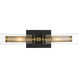 Emmerham 2 Light 20.25 inch Coal and Soft Brass Bath Vanity Wall Light in Coal/Soft Brass