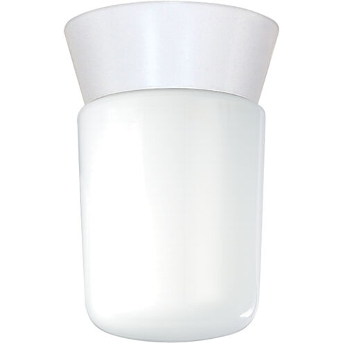 Brentwood 1 Light 4 inch White Outdoor Semi Flush Mount