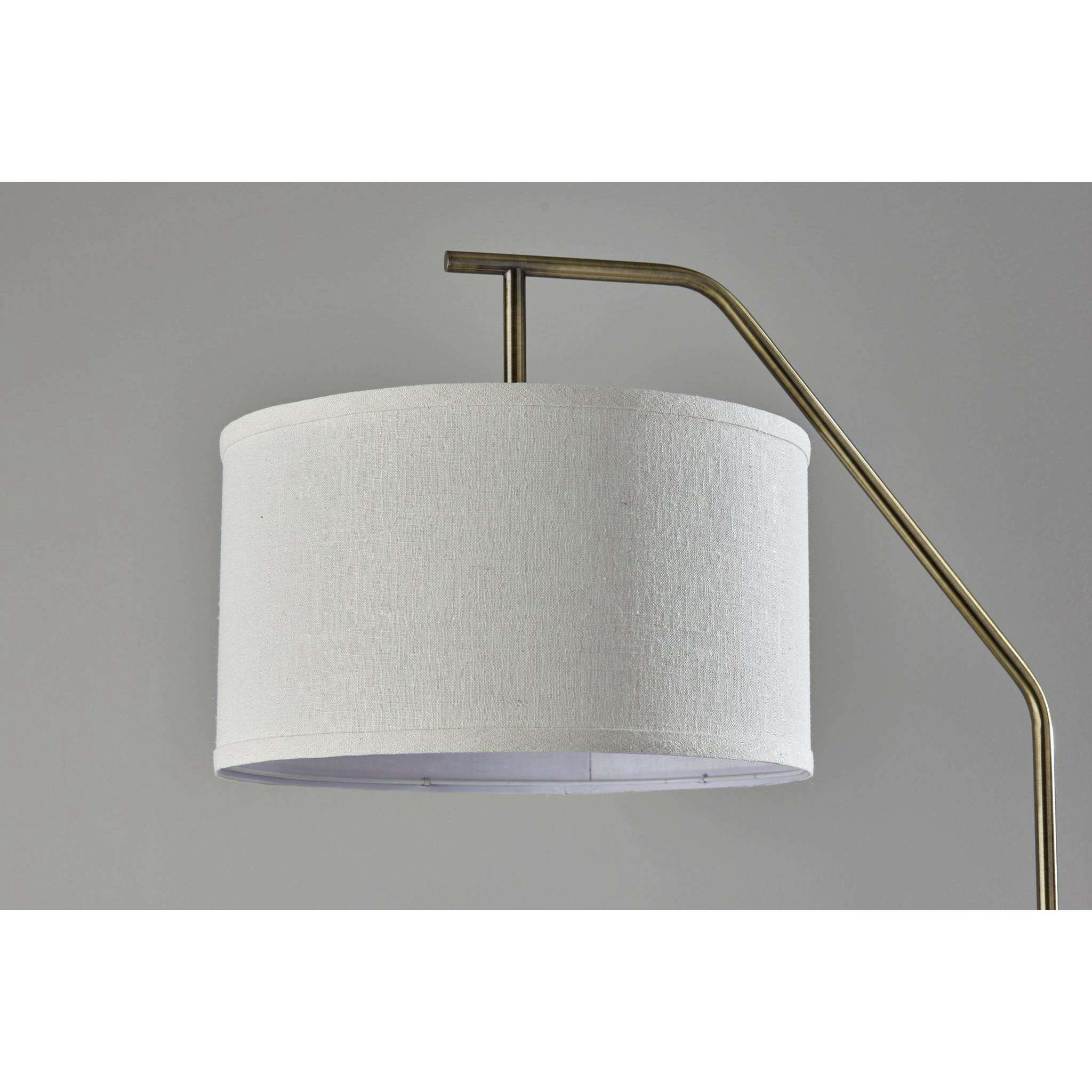 Max 66 inch 100.00 watt Antique Brass Floor Lamp Portable Light, Simplee Adesso