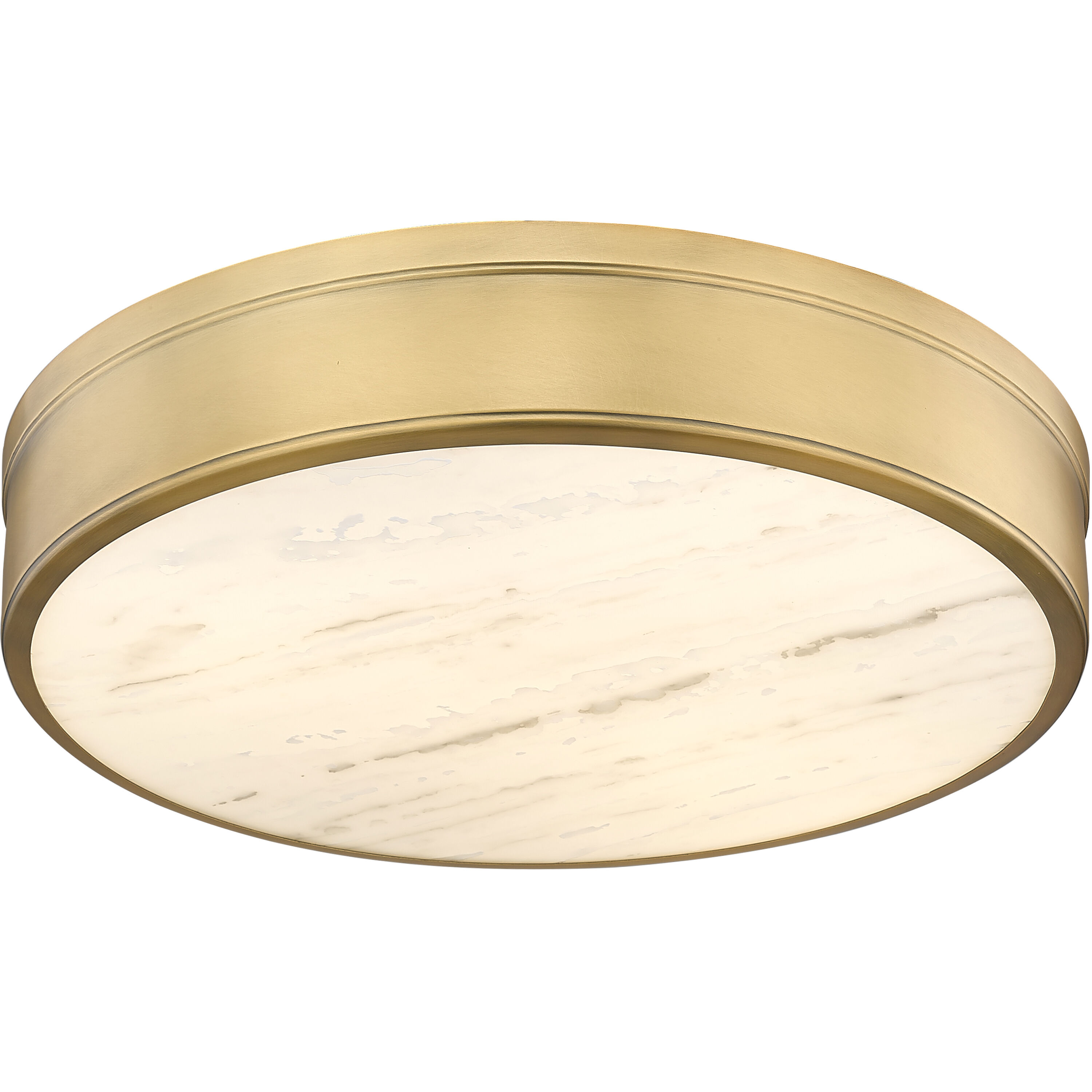 Anders LED 22 inch Rubbed Brass Flush Mount Ceiling Light