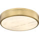 Anders LED 22 inch Rubbed Brass Flush Mount Ceiling Light