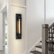 Kiera 1 Light 4 inch Black Wall Light
