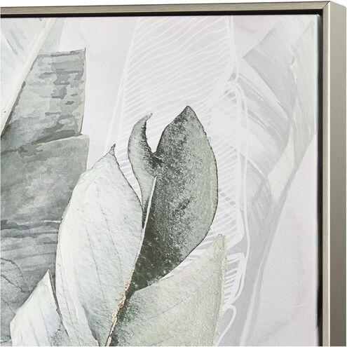 Musa Green with Off White and Champagne Gold Framed Wall Art, II