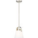 Z-Studio 1 Light 8 inch Brushed Nickel Pendant Ceiling Light