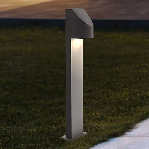 Shear 12V 9 watt Textured Gray Bollard