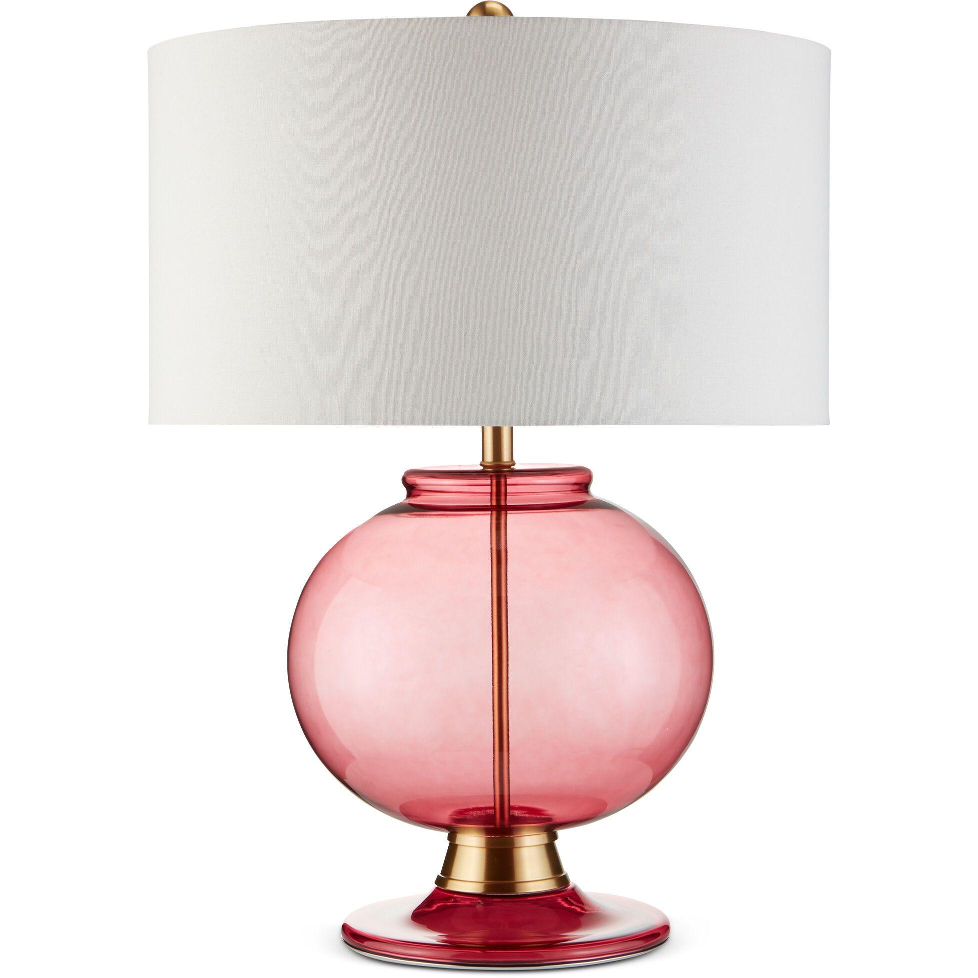 Jocasta 27.75 inch 150 watt Clear Red/Brass Table Lamp Portable Light
