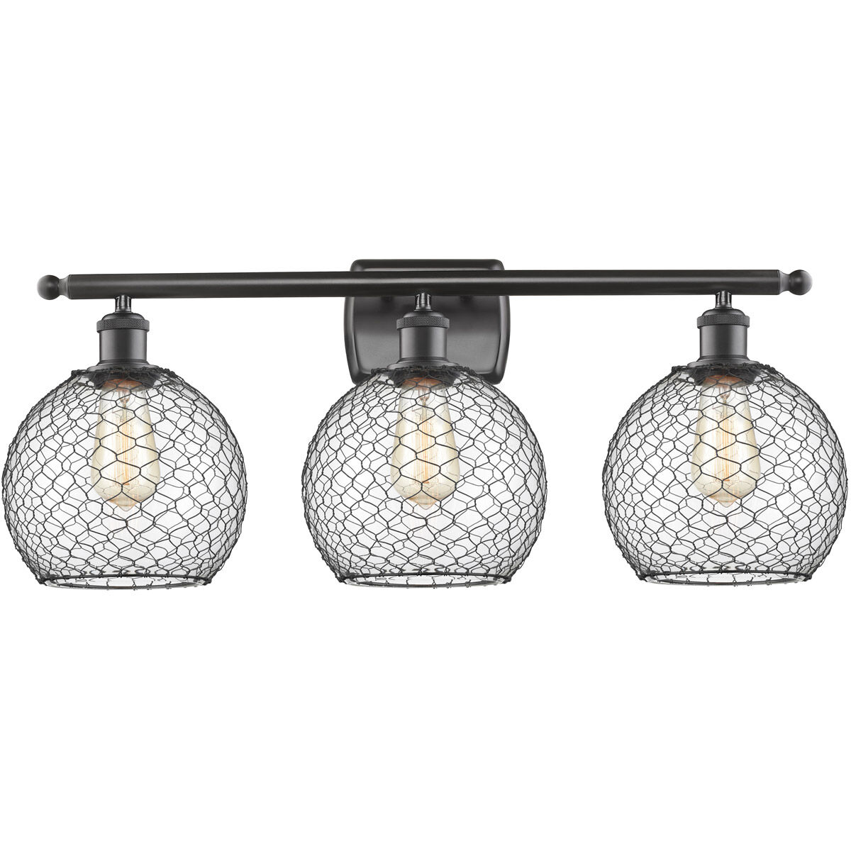 Ballston Farmhouse Chicken Wire LED 26 inch Oil Rubbed Bronze Bath Vanity Light Wall Light, Ballston