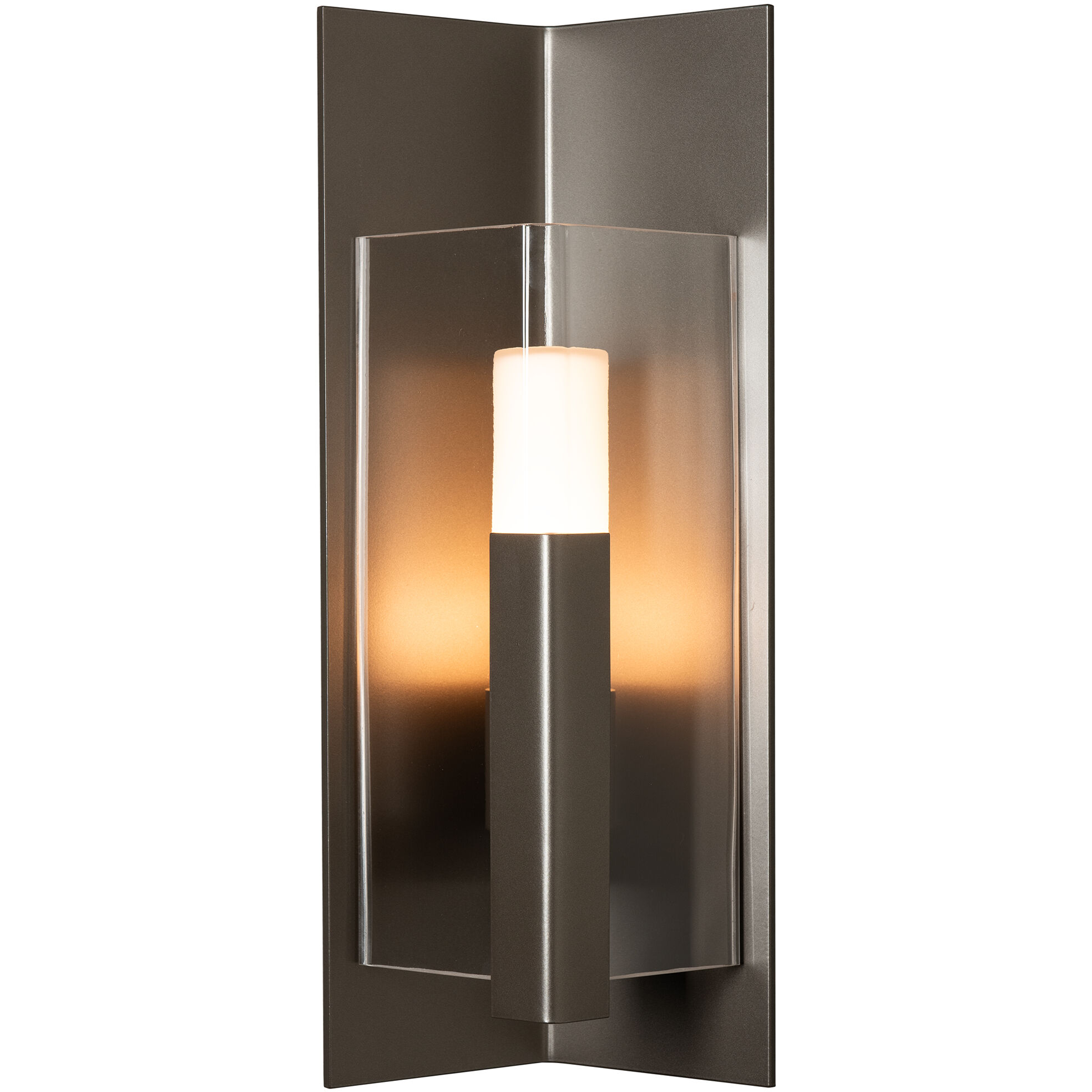 Summit 1 Light 18.7 inch Coastal Dark Smoke Outdoor Sconce in Clear, Small