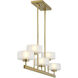 Falster LED 42 inch Warm Brass Linear Chandelier Ceiling Light