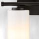 Belinder 2 Light 15 inch Matte Black Vanity Light Wall Light