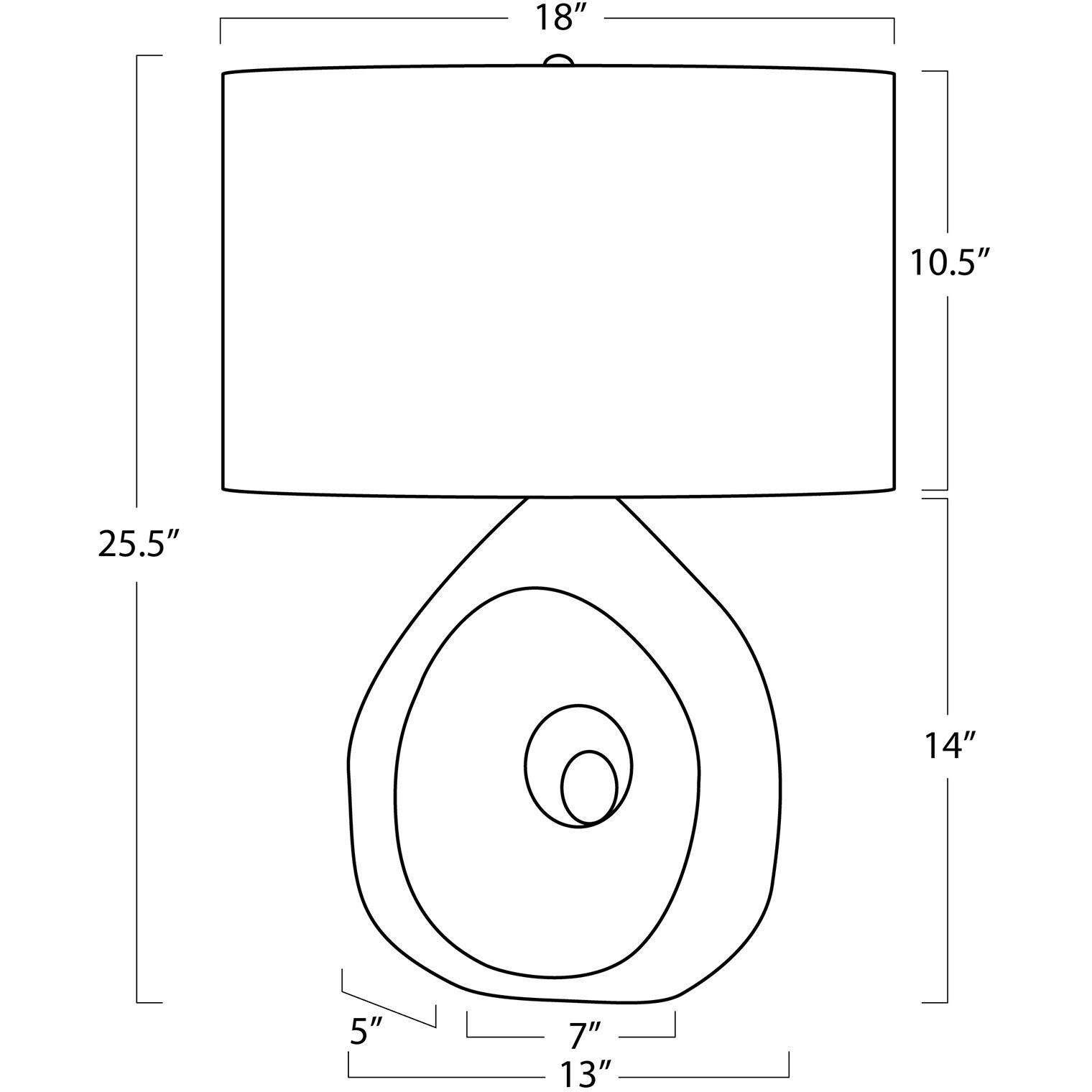 Tristan 25.5 inch 150.00 watt White Table Lamp Portable Light