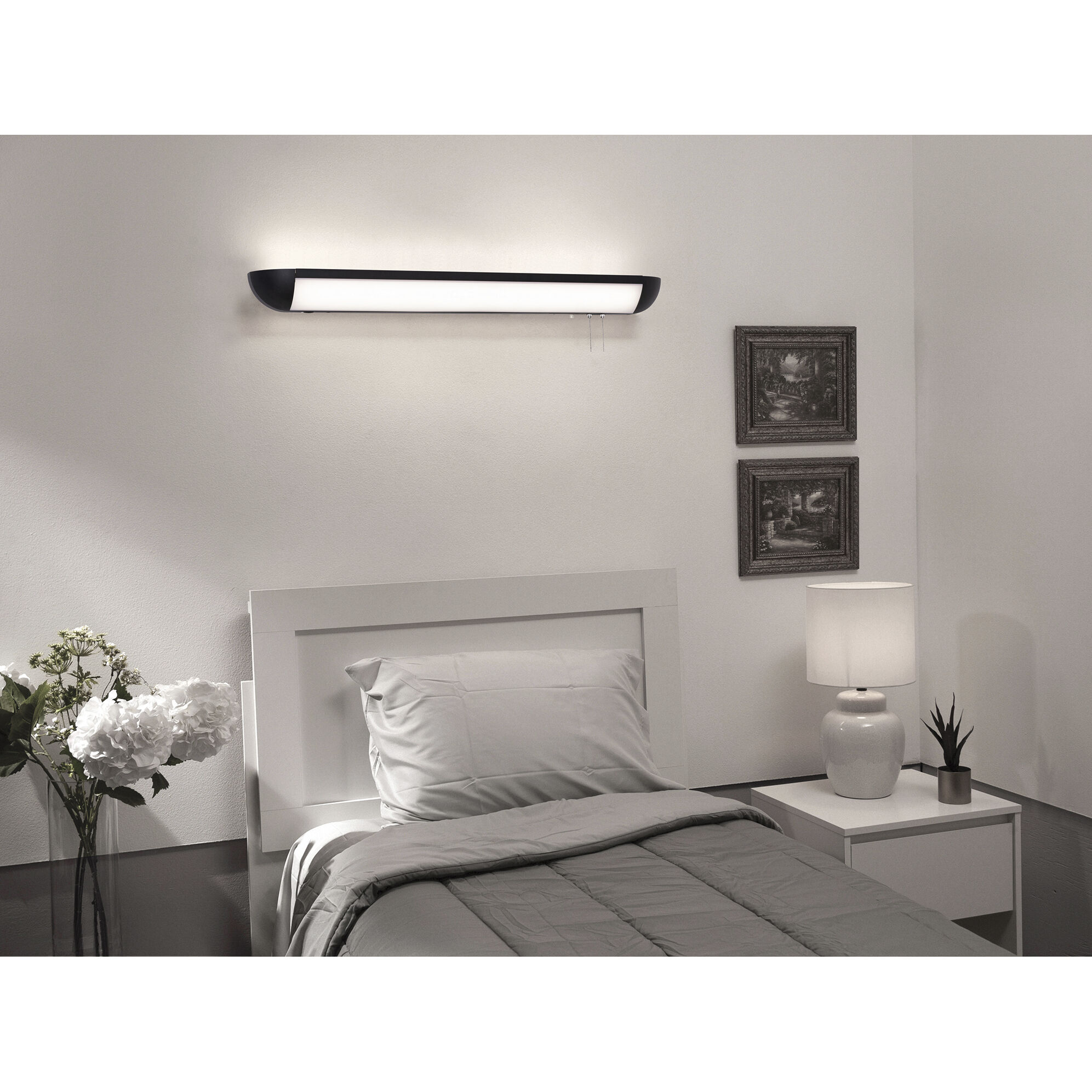 Clairemont LED 36 inch Black ADA Overbed Wall Light