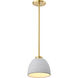 Collins 7.5 inch Brushed Brass Pendant Ceiling Light