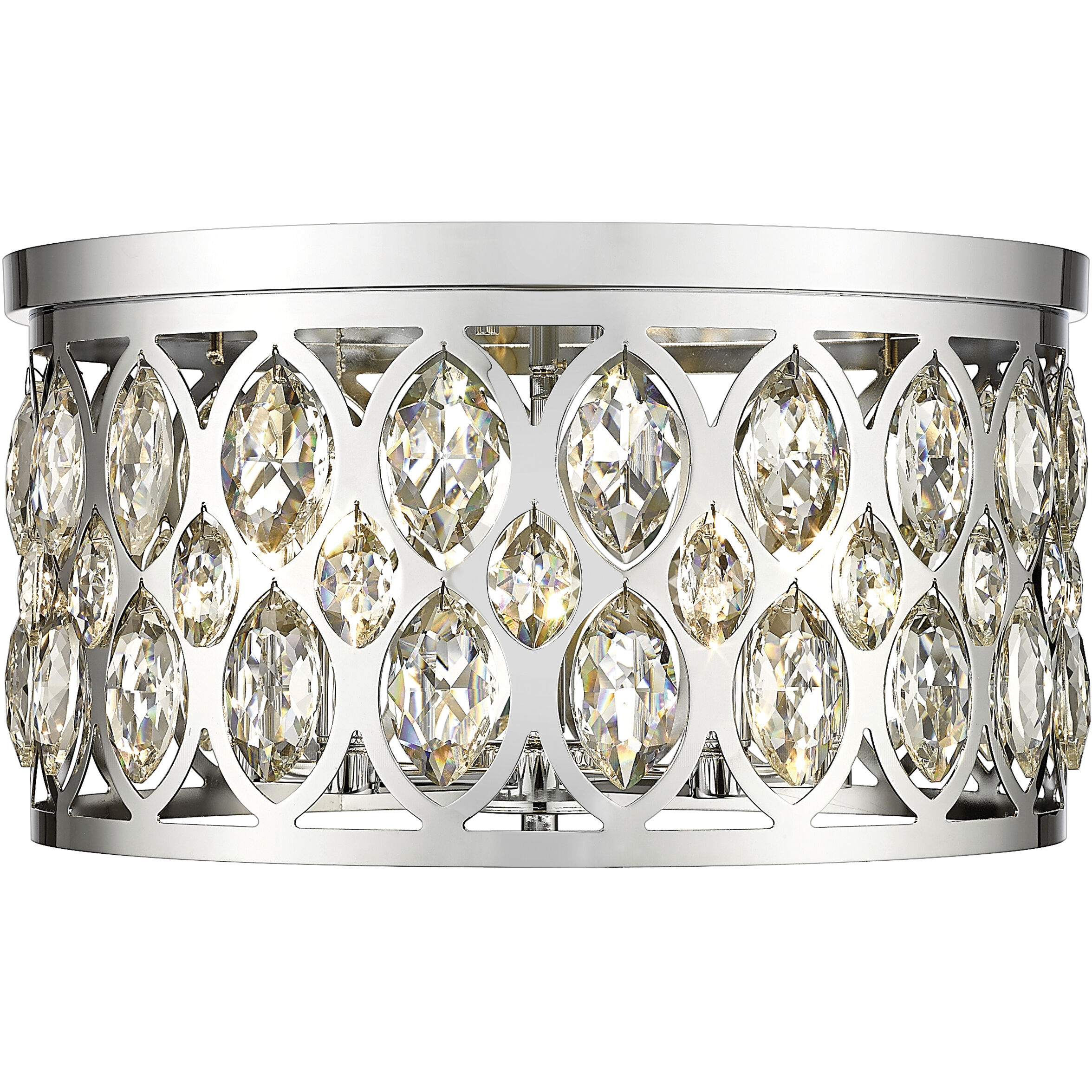 Dealey 5 Light 18 inch Chrome Flush Mount Ceiling Light