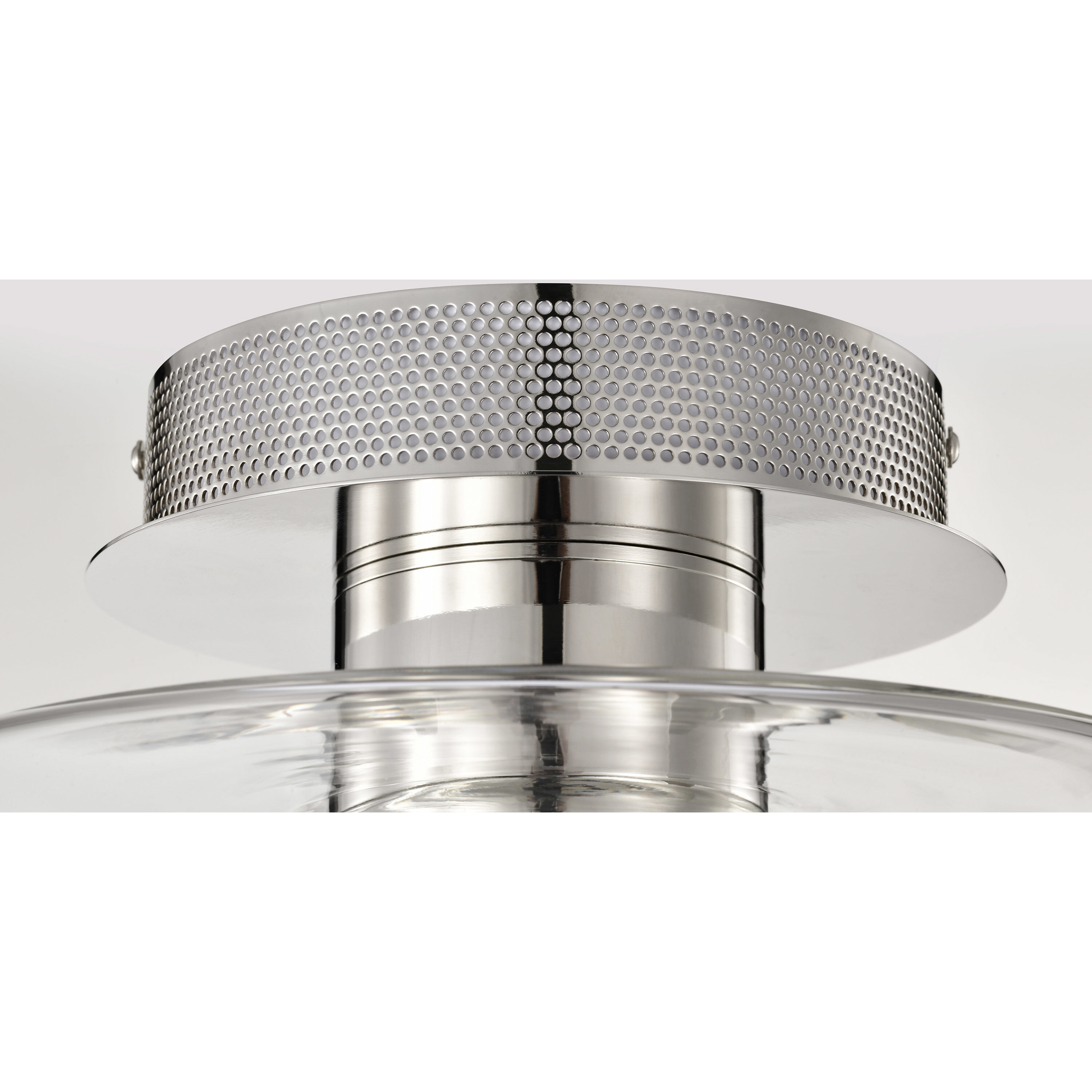 Edmond LED 17 inch Polished Nickel Semi Flush Mount Ceiling Light