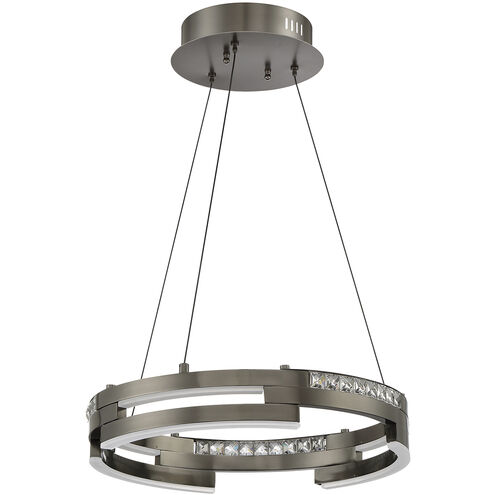 Satern LED 18 inch Black Stainless Pendant Ceiling Light