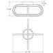 Atom 1 Light 16.06 inch Black Flushmount Ceiling Light, Double Vertical Ring