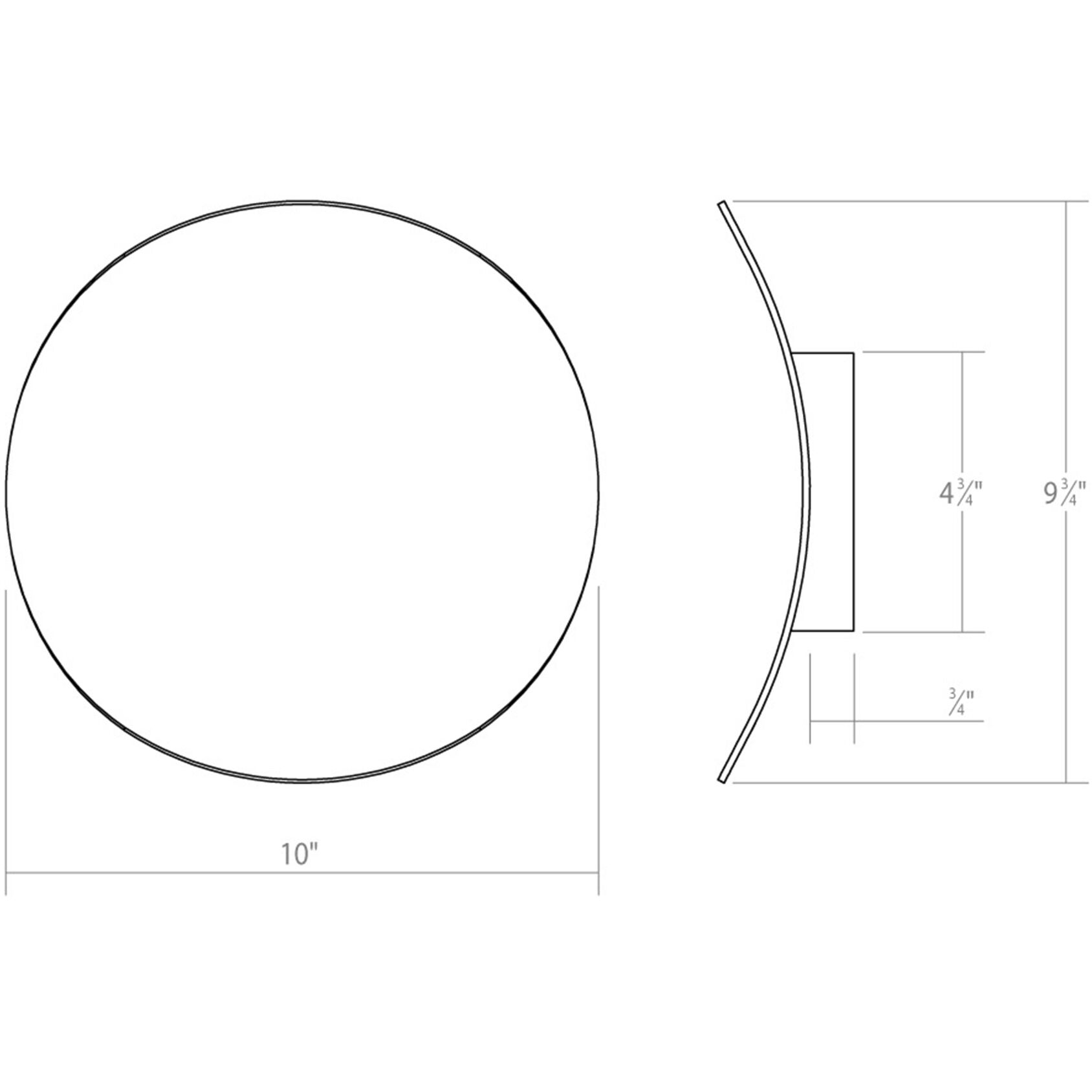 Malibu Discs LED 10 inch Satin Black ADA Sconce Wall Light