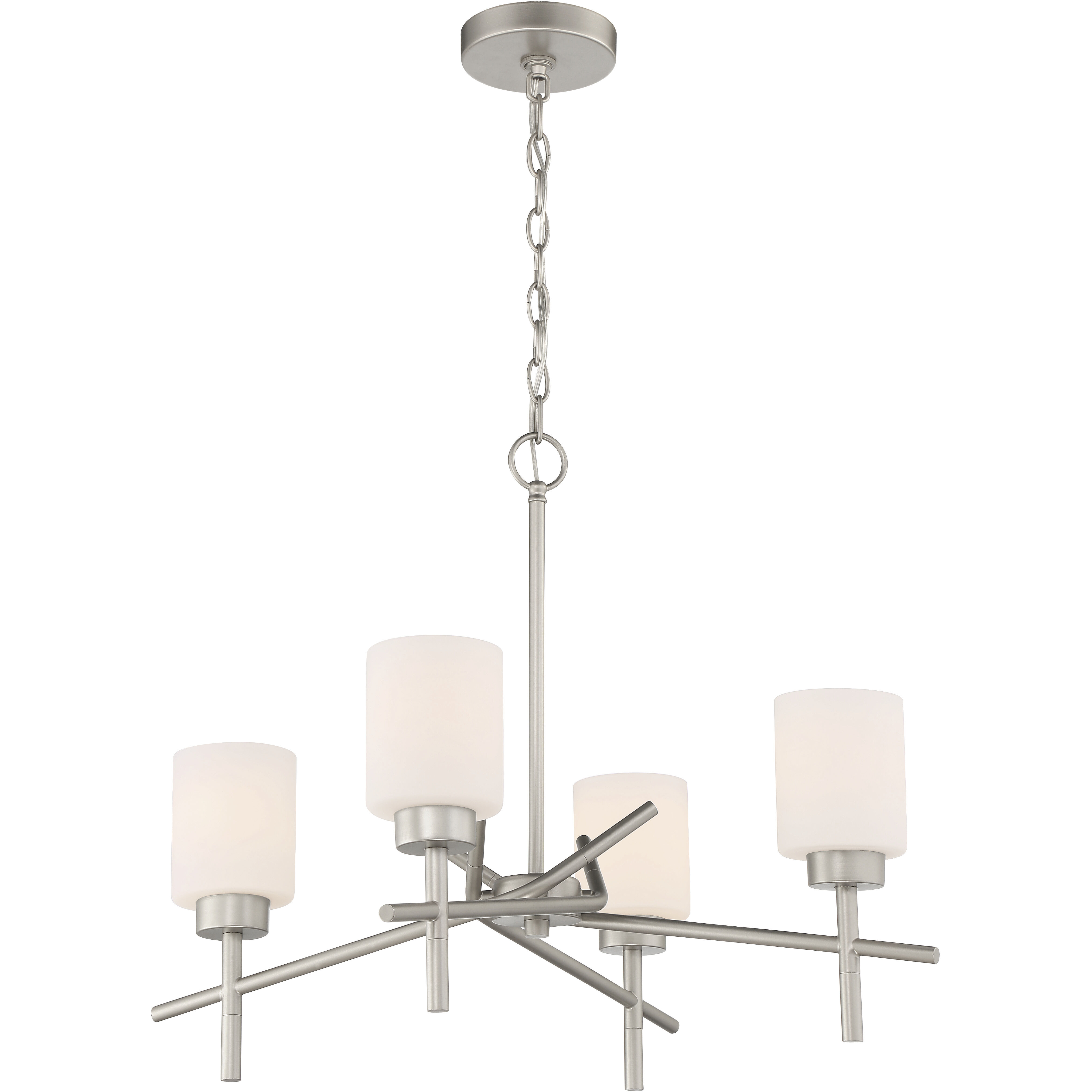 Cadence 4 Light 24.75 inch Satin Nickel Chandelier Ceiling Light